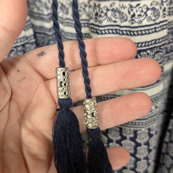 Westport Bohemian Blue and White Maxi Skirt Size 1X - Picture 2 of 7